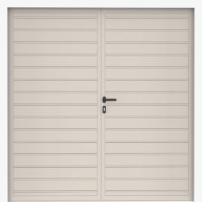 Cream Side Hinged Garage Doors