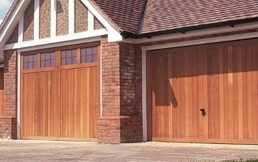 brown side hinged doors