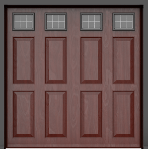 Sheraton GLAZED_Rosewood Timber Garage Doors