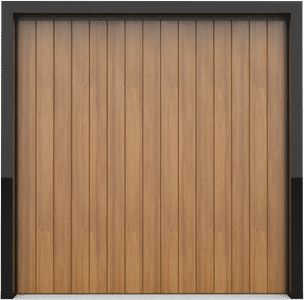 VERTICAL Light Oak Futura Timber Garage Doors