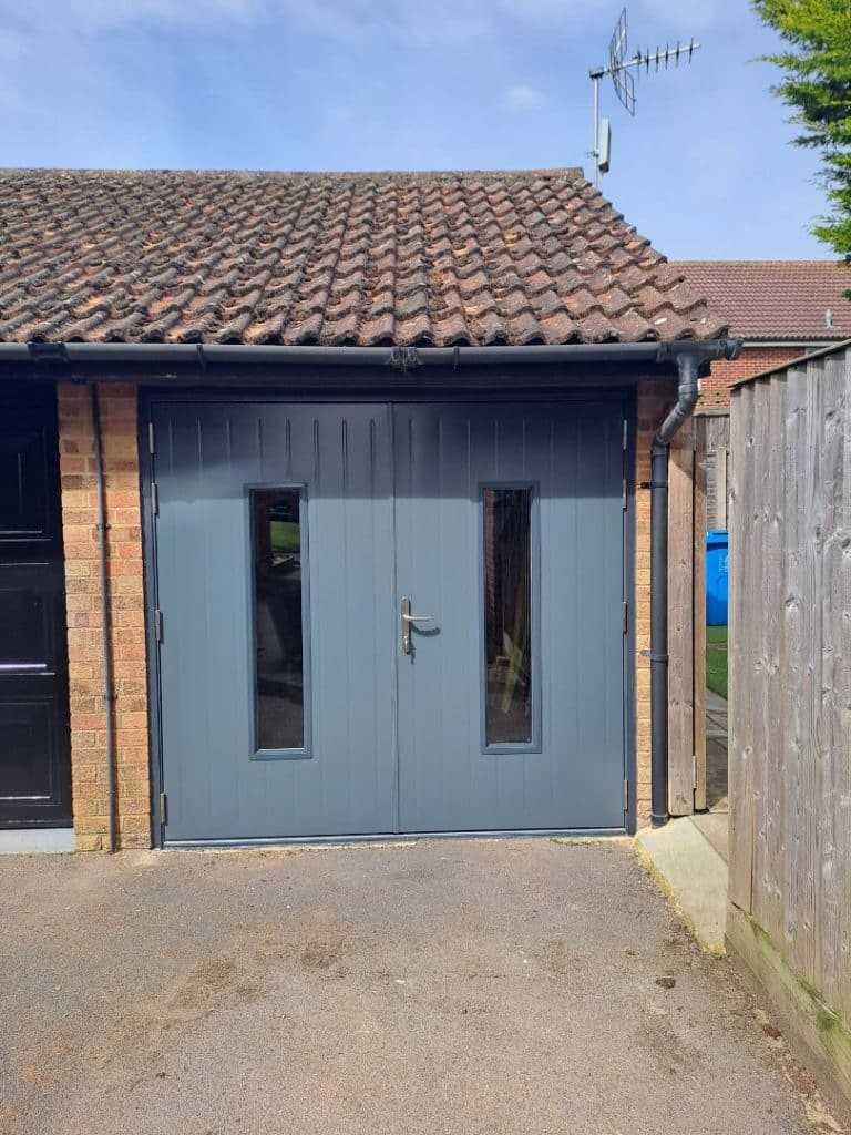 Vertical Insulated Side Hinged Doors Anthracite Grey