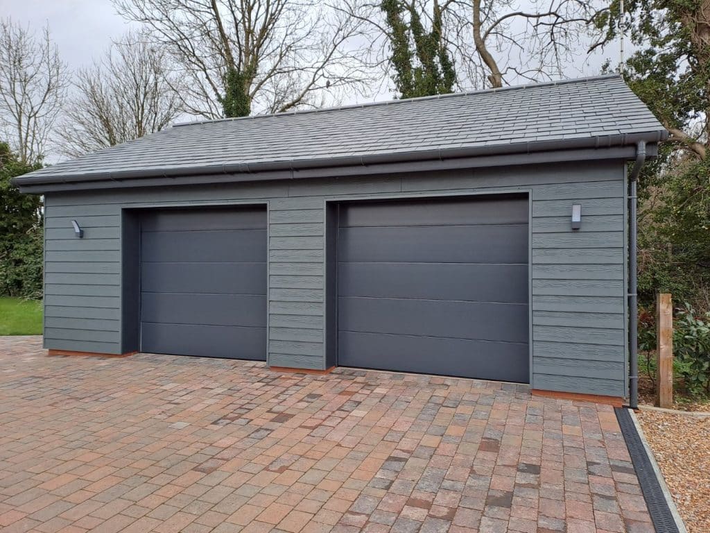 x2 Flush Smooth Thermalift 45 Sectional Doors