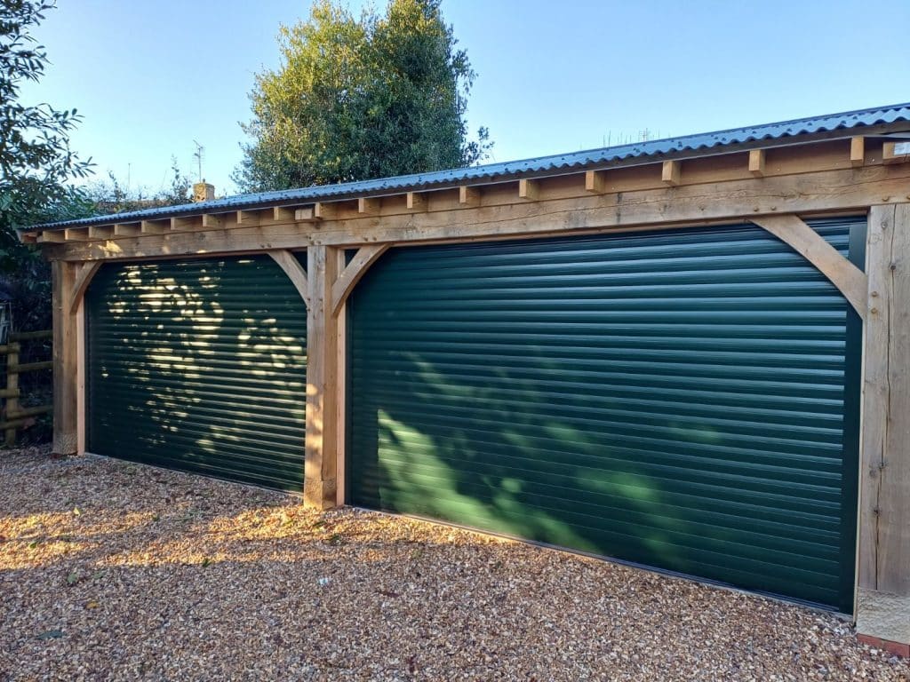 Thermaglide 77 Racing Green Roller Doors